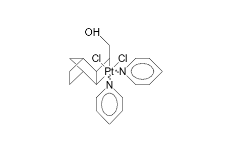 3,3-Dichloro-4-endo-hydroxymethyl-3-platina-tricyclo(4.2.1.0/2,5/)nonane dipyridine complex