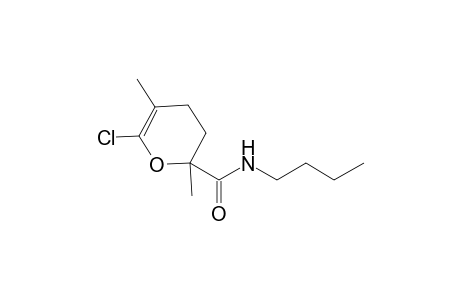 6-Chloro-3,4-dihydro-2,5-dimethyl-N-butyl-2H-pyran-2-carboxamide