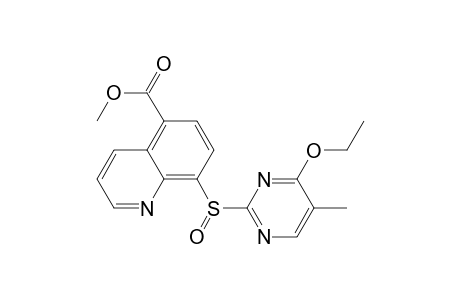 4-ETHOXY-5-METHYL-2-(5-METHOXYCARBONYL-8-QUINOLYLSULFINYL)-PYRIMIDINE