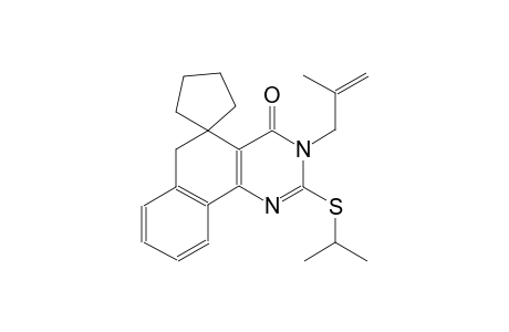 2-(isopropylthio)-3-(2-methylallyl)-3H-spiro[benzo[h]quinazoline-5,1'-cyclopentan]-4(6H)-one