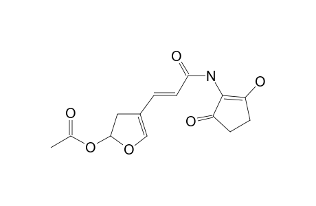 acetic acid [4-[(E)-3-[(2-hydroxy-5-keto-1-cyclopentenyl)amino]-3-keto-prop-1-enyl]-2,3-dihydrofuran-2-yl] ester