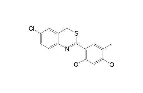 6-Chloro-2-(2,4-dihydroxy-5-methylphenyl)-4H-3,1-benzothiazine