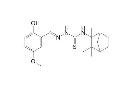 6-hydroxy-m-anisaldehyde, 3-thio-4-(2,3,3-trimethyl-2-norbornyl)semicarbazone