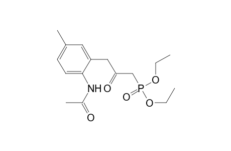 Phosphonic acid, [3-[2-(acetylamino)-5-methylphenyl]-2-oxopropyl]-, diethyl ester