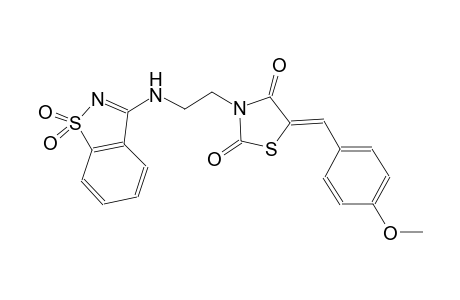 2,4-thiazolidinedione, 3-[2-[(1,1-dioxido-1,2-benzisothiazol-3-yl)amino]ethyl]-5-[(4-methoxyphenyl)methylene]-, (5Z)-