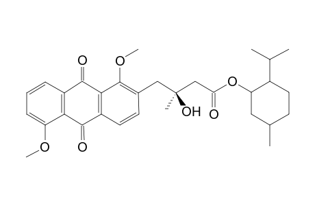 (-)-menthyl (3S)-4-(1',5'-dimethoxy-9',10'-anthraquinon-2'-yl)-3-hydroxy-3-methylbutanoate