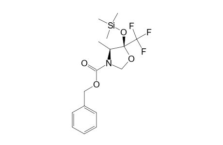 (4S,5S)-N-(BENZYLOXYCARBONYL)-4-METHYL-5-(TRIFLUOROMETHYL)-5-[(TRIMETHYLSILYL)-OXY]-1,3-OXAZOLIDINE