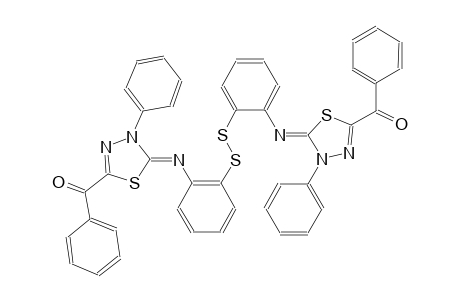 ((5Z)-5-{[2-({2-[((2Z)-5-benzoyl-3-phenyl-1,3,4-thiadiazol-2(3H)-ylidene)amino]phenyl}disulfanyl)phenyl]imino}-4-phenyl-4,5-dihydro-1,3,4-thiadiazol-2-yl)(phenyl)methanone