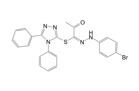 4,5-diphenyl-4H-1,2,4-triazol-3-yl (1E)-N-(4-bromophenyl)-2-oxopropanehydrazonothioate