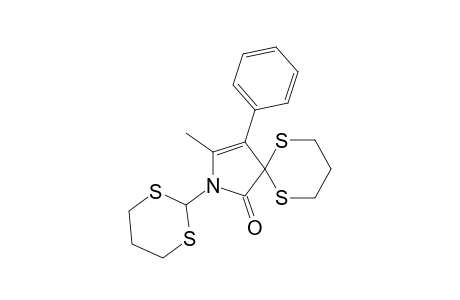 2-Aza-2-(1,3-dithian-2-yl)-3-methyl-4-phenyl-6,10-dithiaspiro[4.5]dec-3-en-1-one