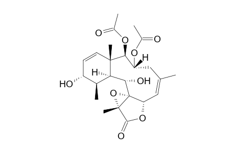 EXCAVATOLIDE-N;(1S*,2R*,3R*,5Z,7S*,8S*,9S*,10S*,11R*,12S*,13Z,17R*)-2,3-DIACETOXY-8,17-EPOXY-9,12-DIHYDROXYBRIARA-5,13-DIEN-18-ONE