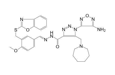 1-(4-amino-1,2,5-oxadiazol-3-yl)-N'-((E)-{3-[(1,3-benzoxazol-2-ylsulfanyl)methyl]-4-methoxyphenyl}methylidene)-5-(hexahydro-1H-azepin-1-ylmethyl)-1H-1,2,3-triazole-4-carbohydrazide