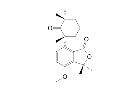 4-Methoxy-3,3-dimethyl-7-(1',3',3'-trimethyl-2'-oxocyclohexan-1'-yl)-isobenzofuran-1(3H)-one