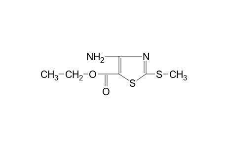 4-amino-2-(methylthio)-5-thiazolecarboxylic acid, ethyl ester