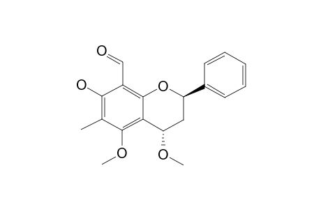 4-ALPHA,5-DIMETHOXY-8-FORMYL-7-HYDROXY-6-METHYLFLAVAN