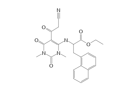 Ethyl N-[5-(cyanoacetyl)-1,3-dimethyl-2,6-dioxo-1,2,3,6-tetrahydropyrimidin-4-yl]-3-(1-naphthyl)alaninate