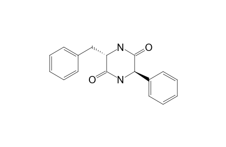 (3S,6R)-3-benzyl-6-phenyl-piperazine-2,5-dione