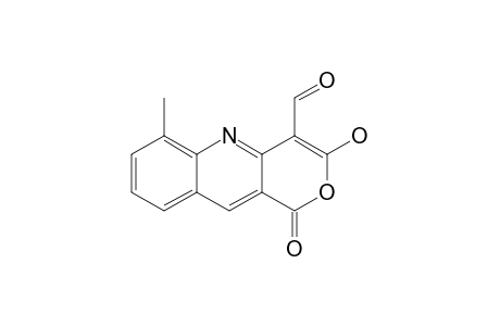 3-HYDROXY-6-METHYL-1-OXO-1H-PYRANO-[4,3-B]-QIUNOLINE-4-CARBOXALDEHYDE