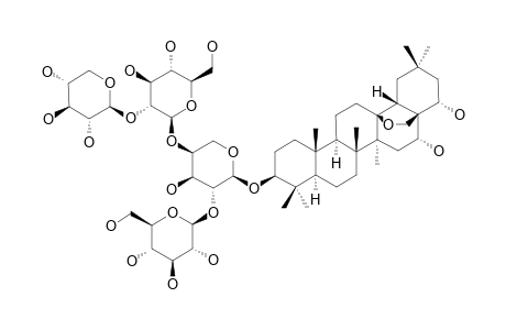 LYSIMANOSIDE;#1;3-O-[BETA-D-XYLOPYRANOSYL-(1->2)-BETA-D-GLUCOPYRANOSYL-(1->4)-[BETA-D-GLUCOPYRANOSYL-(1->2)]-ALPHA-L-ARABINOPYRANOSIDE]-13,28-EPOXY-3,16,22-OLE