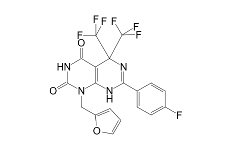 Pyrimido[4,5-d]pyrimidine-2,4(1H,3H)-dione, 7-(4-fluorophenyl)-1-(2-furanylmethyl)-5,8-dihydro-5,5-bis(trifluoromethyl)-