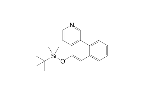 3-[[2-(1-tert-Butyldimethylsilyloxy)ethenyl]phenyl]pyridine