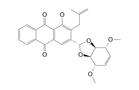 (2'alpha,3A'alpha,4'alpha,7'alpha,7A'A)-2-(4',7'-Dimethoxy-3A',4',7',7A'-tetrahydro-1',3'-benzodioxol-2'-yl)-4-hydroxy-3-(2''-methylprop-2''-enyl)-anthraquinone;