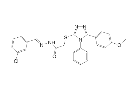 acetic acid, [[5-(4-methoxyphenyl)-4-phenyl-4H-1,2,4-triazol-3-yl]thio]-, 2-[(E)-(3-chlorophenyl)methylidene]hydrazide