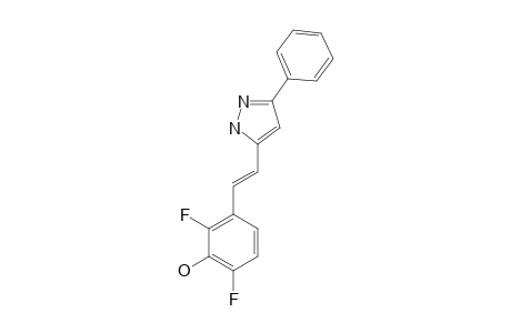 (E)-3(5)-[BETA-(2,4-DIFLUORO-3-HYDROXYPHENYL)-ETHENYL]-5(3)-PHENYL-1H-PYRAZOLE;MAJOR-ISOMER