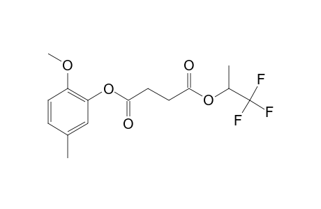 Succinic acid, 1,1,1-trifluoroprop-2-yl 2-methoxy-5-methylphenyl ester