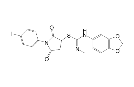 carbamimidothioic acid, N-(1,3-benzodioxol-5-yl)-N'-[(E)-methyl]-, 1-(4-iodophenyl)-2,5-dioxo-3-pyrrolidinyl ester