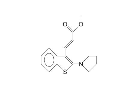 (E)-3-(2-[1-Pyrrolidinyl]-benzo(B)thien-3-yl)-propenoic acid, methyl ester