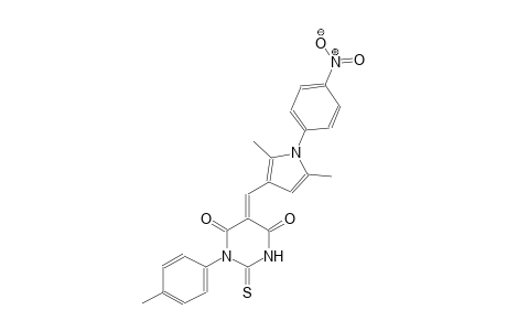 (5E)-5-{[2,5-dimethyl-1-(4-nitrophenyl)-1H-pyrrol-3-yl]methylene}-1-(4-methylphenyl)-2-thioxodihydro-4,6(1H,5H)-pyrimidinedione