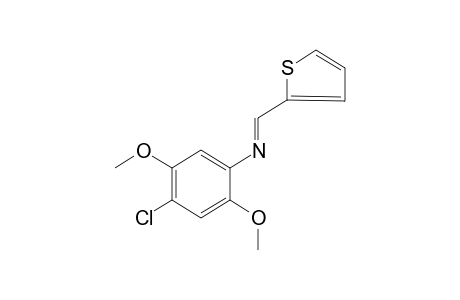 4-chloro-2,5-dimethoxy-N-(2-thenylidene)aniline