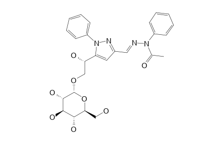 5-[(1S)-2-(ALPHA-D-GLUCOPYRANOSYLOXY)-1-HYDROXYETHYL]-1-PHENYL-PYRAZOLE-3-CARBOXALDEHYDE-N-ACETYL-PHENYL-HYDRAZONE