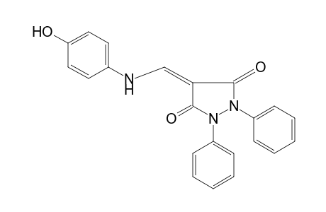 1,2-diphenyl-4-[(p-hydroxyanilino)methylene]-3,5-pyrazolidenedione