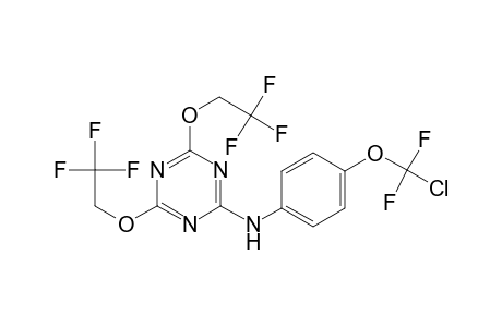 N-[4-[chloranyl-bis(fluoranyl)methoxy]phenyl]-4,6-bis[2,2,2-tris(fluoranyl)ethoxy]-1,3,5-triazin-2-amine