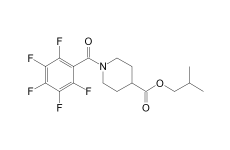 Isonipecotic acid, N-pentafluorobenzoyl-, isobutyl ester