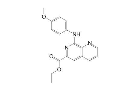 ethyl 8-[(4-methoxyphenyl)amino]-1,7-naphthyridine-6-carboxylate