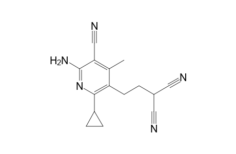 2-Amino-5-( 3',3'-dicyanopropyl)-3-cyano-6-cyclopropyl-4-methylpyridine