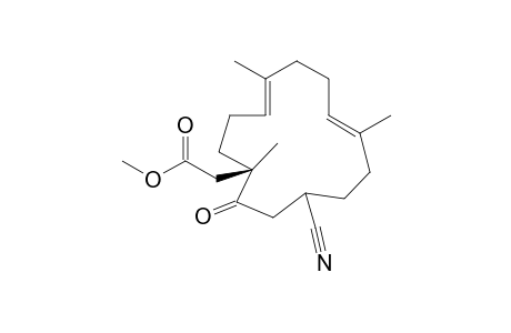 Methyl 2-(12-Cyano-1,5,9-trimethyl-14-oxocyclotetradeca-4,8-dienyl)acetate