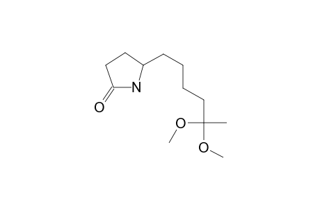 .alpha.-Pyrrolidone, 5-[5,5-dimethoxy-1-hexyl]-