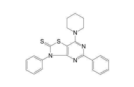 Thiazolo[4,5-d]pyrimidine-2(3H)-thione, 3,5-diphenyl-7-(1-piperidinyl)-