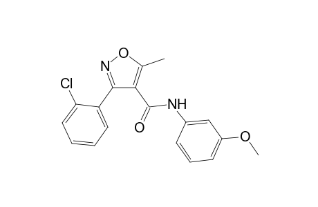 3-(2-chlorophenyl)-N-(3-methoxyphenyl)-5-methyl-4-isoxazolecarboxamide