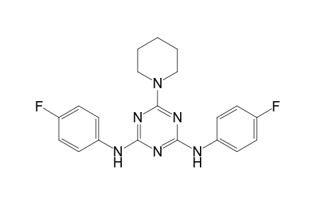 N~2~,N~4~-bis(4-fluorophenyl)-6-(1-piperidinyl)-1,3,5-triazine-2,4-diamine