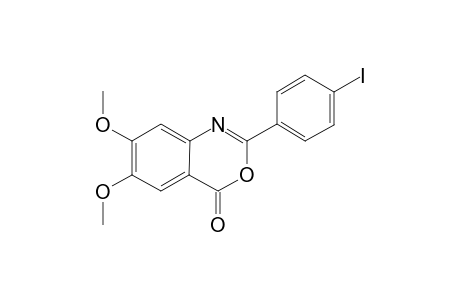 4H-3,1-benzoxazin-4-one, 2-(4-iodophenyl)-6,7-dimethoxy-
