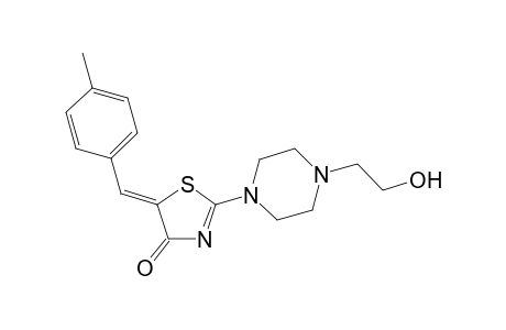 (5Z)-2-[4-(2-hydroxyethyl)-1-piperazinyl]-5-(4-methylbenzylidene)-1,3-thiazol-4(5H)-one