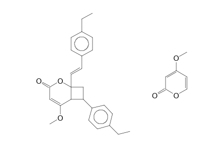 2-OXABICYCLO[4.2.0]OCT-4-EN-3-ONE, REL-(1R,6S,7S,8S)-5-METHOXY-(4-METHOXY-2-OXO-2H-PYRAN-6-YL)-7-(4-ETHYLPHENYL)-1-[(E)-2-(4-ETHYLPHENYL