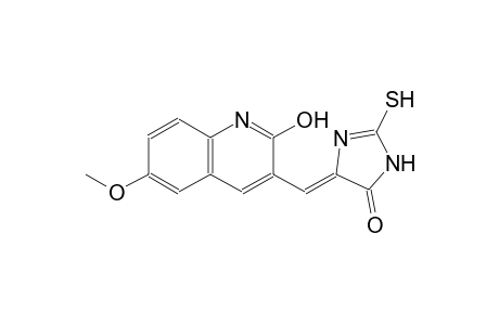 4H-imidazol-4-one, 3,5-dihydro-5-[(2-hydroxy-6-methoxy-3-quinolinyl)methylene]-2-mercapto-, (5Z)-