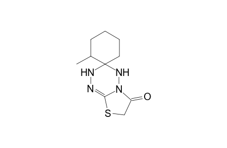 2-Methyl-6'(7'H)-oxospiro[cyclohexane-1,3'(4'H)-[2H]thiazolo[3,2-b]-s-tetrazine]