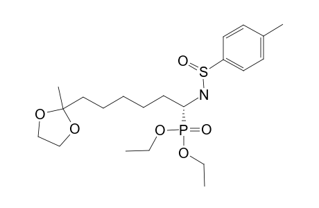 (S-(S),R)-(+)-O,O-DIETHYL-N-(PARA-TOLUENESULFINYL)-1-AMINO-7,7-(ETHYLENEDIOXY)-OCTYLPHOSPHONATE